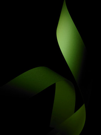 elegant shape of a paperの写真素材