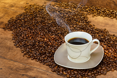 Coffee in the atmospheric ambienceの写真素材