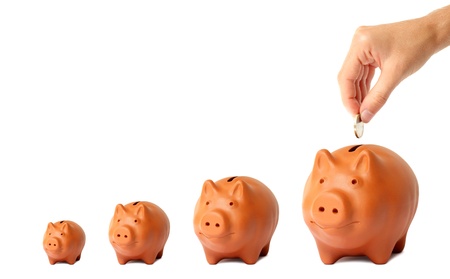 Growing Investment Piggy Bankの写真素材