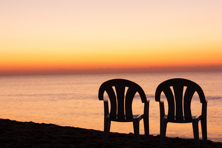 Sunset orange skyの写真素材