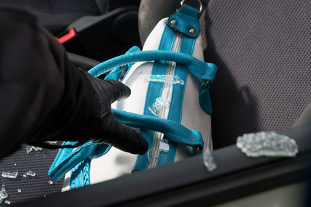Valuable personal things left on the front seat are easy catch for the thieves.