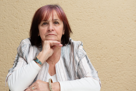 Old senior woman aloneの写真素材