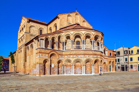 Murano, Venice, Italy - September 29, 2018: The Church of Santa Maria e San Donato on Murano Island in the Venetian archipelago.のeditorial素材