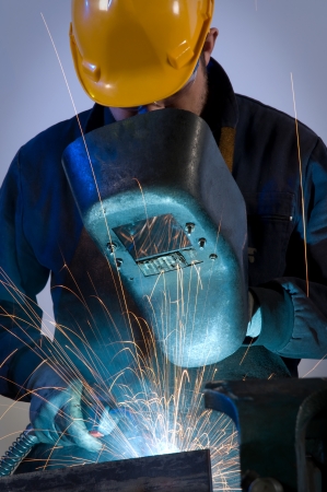 Worker welding steel - a series of METAL INDUSTRY images  の写真素材