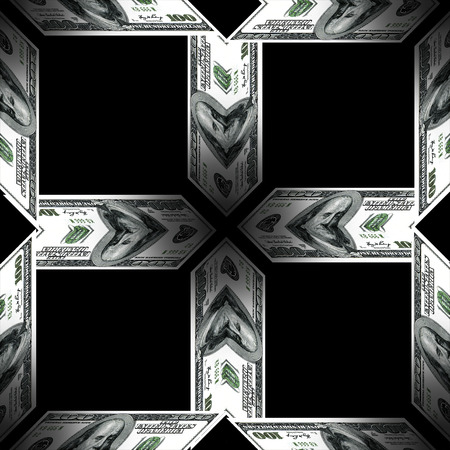 This is 3D texture made from dollars.の写真素材