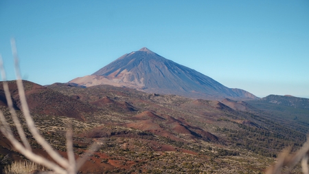 Volcanic landscape at the foot of the volcano Teide