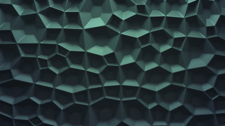 Abstract 3d dark geometric background. Green texture with shadow. 3D renderingの写真素材