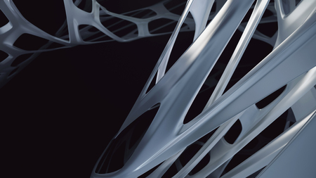3d abstract geometric shapes background with beautiful reflections. 3D Rendering.の写真素材