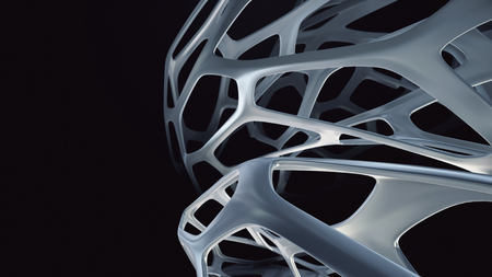 3d abstract geometric shapes background with beautiful reflections. 3D Rendering.の写真素材