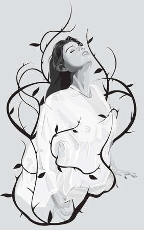 vector, drawing-line,elegance, handwork       のイラスト素材