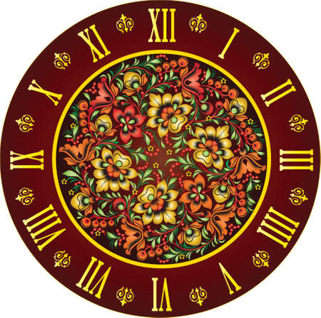 element of design of clock-face,style  arabesque, graphic arts are a vector,  Illustrator CS3のイラスト素材