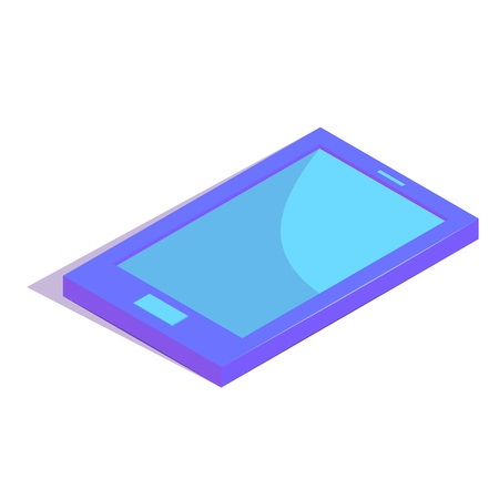Isometric smartphone simple icon. Communication concept vector illustration.のイラスト素材