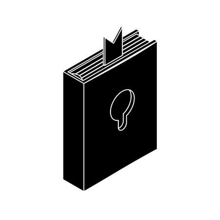 Isometric book with padlock simple icon concept vector illustrationのイラスト素材