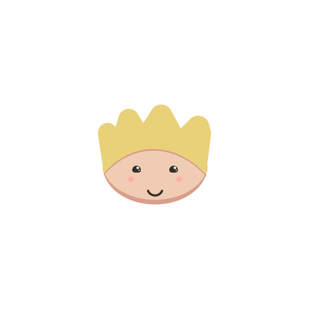 Character head for stickers and animation cartoon style vector illustrationのイラスト素材