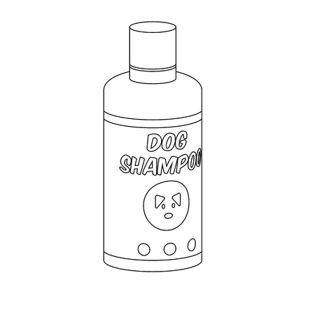 Line icon pet shop vector illustration. Dog care supplies sign.のイラスト素材