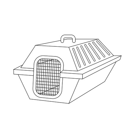 Line icon pet shop vector illustration. Dog care supplies sign.のイラスト素材
