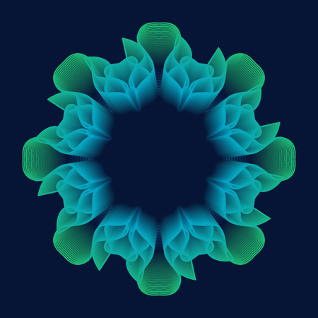 Glowing abstract flower infinite background vector illustration.のイラスト素材