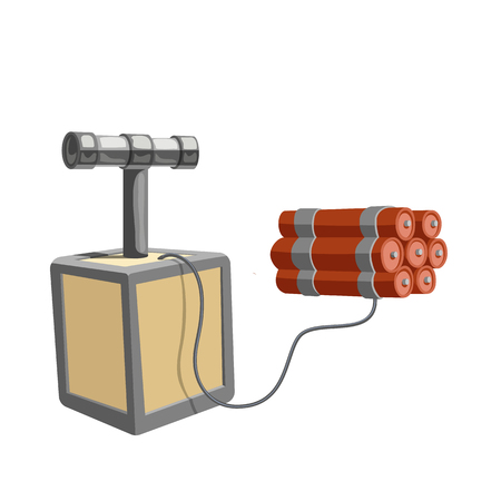 Dynamite isolated icon. Wild west bomb vector illustrationのイラスト素材