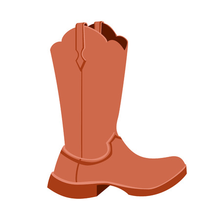 Cowboy boot icon. Wild west shoe vector illustrationのイラスト素材
