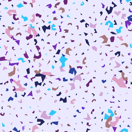 Terrazzo handcrafted seamless pattern. Abstract venetian vector background. Chaotic pastel colourful surface design.のイラスト素材