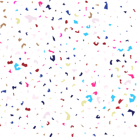 Terrazzo handcrafted seamless pattern. Abstract venetian vector background. Chaotic pastel colourful surface design.のイラスト素材