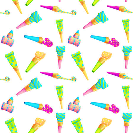 Birthday party whistleのイラスト素材