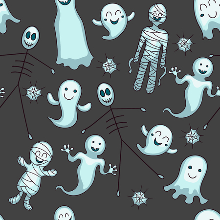 Halloween symbols pattern.のイラスト素材
