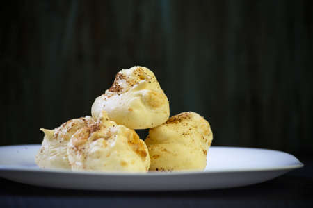typical cheese bread from minas gerais brazil. space for text.の写真素材