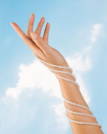 image of beautiful nails and woman fingersの写真素材