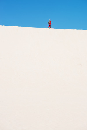 Tall sand dunes in Little Sahara, Kangaroo Island, South Australia の写真素材