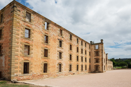 The penitentiary building at Port Arthur in Tasmania, Australia.Port Arthur Historic Site.の写真素材