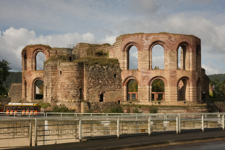 Ruins of roman baths in Trier, Germanyのeditorial素材
