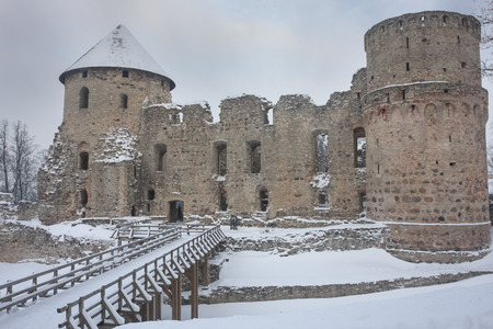 Ruins of Cesis castle, Latviaのeditorial素材