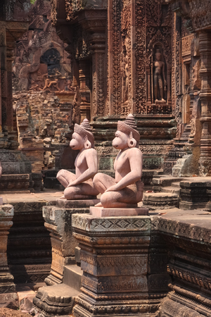 Bantey Srei temple, Angkor city, Cambodiaのeditorial素材