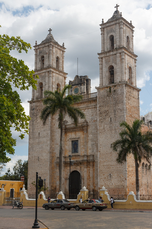 Colonial church in Valladolid, Mexicoの写真素材