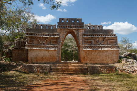Ruins of the ancient Mayan city of Labna, Mexicoの写真素材