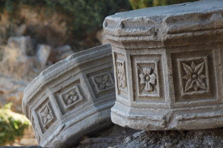 Ruins of ancient agora in Kos town, Kos island, Greeceの写真素材
