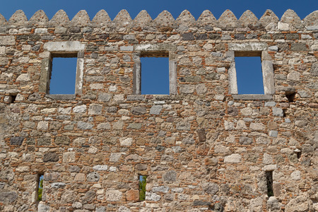 Ruins of ancient agora in Kos town, Kos island, Greeceのeditorial素材