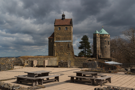 Ruins of the medieval castle of Stolpen, Saxony, Germanyのeditorial素材