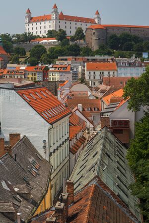 A view over old town of Bratislava, Slovakia