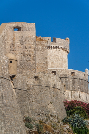 Defense tower of Dubrovnik fortress, Croatiaのeditorial素材