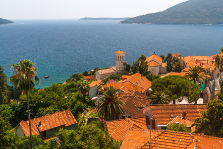 Small town of Herceg Novi, Montenegroの写真素材