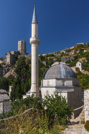 A view over old town of Pocitelj, Bosnia and Herzegovinaのeditorial素材