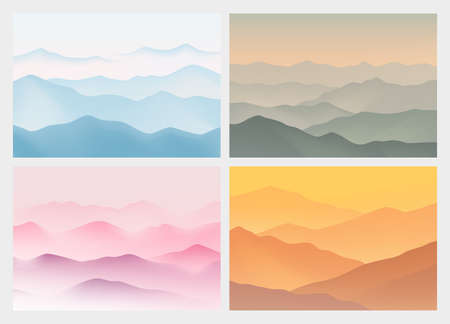Landscape with mountains.のイラスト素材