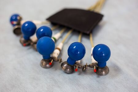 electrocardiogram cuffs and electrodesの写真素材