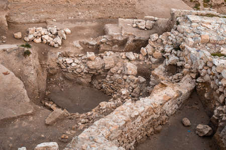 Excavations of the ancient Greek city of Panticapaeum. View from Mount Mithridates to Crimea, Kerch.の写真素材
