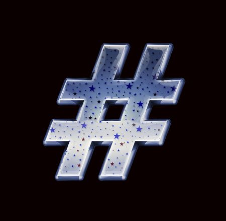 Ultra High quality blue glass alphabet characters with night starsの写真素材