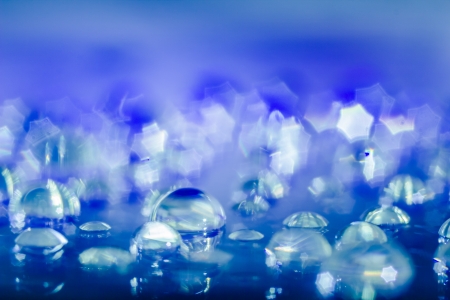Water Drops on a Reflective Surfaceの写真素材