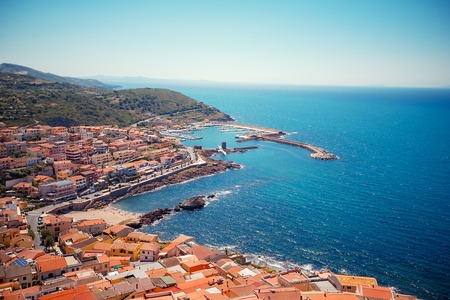 Medieval town Castelsardo, Sardinia, Italyの写真素材