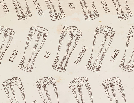 Beer seamless pattern.のイラスト素材